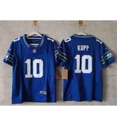 Women Seattle Seahawks 10 Cooper Kupp Royal 2024 F U S E Throwback Vapor Limited Stitched Football Jersey Women Seattle Seahawks 10 Cooper Kupp Royal 2024 F U S E Throwback Vapor Limited Stitched Football Jersey