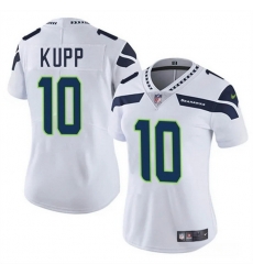 Women Seattle Seahawks 10 Cooper Kupp White 2025 Vapor Limited Stitched Football Jersey