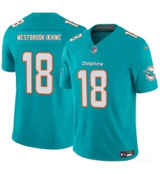 Men Miami Dolphins 18 Nick Westbrook Ikhine Aqua 2025 F U S E Vapor Limited Stitched Football Jersey Men Miami Dolphins 18 Nick Westbrook Ikhine Aqua 2025 F U S E Vapor Limited Stitched Football Jersey