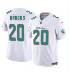 Men Miami Dolphins 20 Jordyn Brooks White 2024 F U S E Vapor Limited Stitched Football Jersey Men Miami Dolphins 20 Jordyn Brooks White 2024 F U S E Vapor Limited Stitched Football Jersey