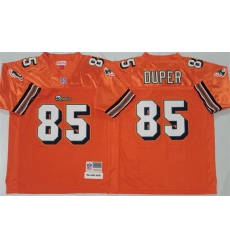 Men Miami Dolphins 85 Mark Duper Orange Throwback Stitched Football Jersey