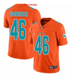 Nike Dolphins 46 Noah Igbinoghene Orange Men Stitched NFL Limited Inverted Legend Jersey Nike Dolphins 46 Noah Igbinoghene Orange Men Stitched NFL Limited Inverted Legend Jersey