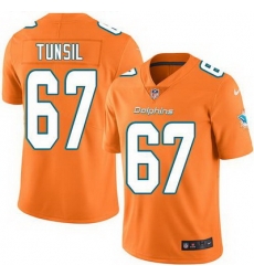 Nike Dolphins #67 Laremy Tunsil Orange Mens Stitched NFL Limited Rush Jersey Nike Dolphins #67 Laremy Tunsil Orange Mens Stitched NFL Limited Rush Jersey