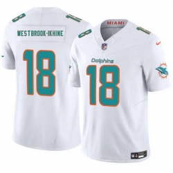 Youth Miami Dolphins 18 Nick Westbrook Ikhine White 2025 F U S E  Vapor Limited Stitched Football Jersey
