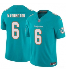 Youth Miami Dolphins 6 Malik Washington Aqua 2025 F U S E  Vapor Limited Stitched Football Jersey
