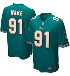 Youth Nike Miami Dolphins 91# Cameron Wake Game Green Color Jersey Youth Nike Miami Dolphins 91# Cameron Wake Game Green Color Jersey