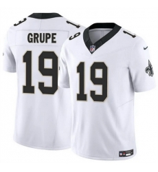 Men New Orleans Saints 19 Blake Grupe White 2025 F U S E Vapor Limited Stitched Football Jersey Men New Orleans Saints 19 Blake Grupe White 2025 F U S E Vapor Limited Stitched Football Jersey