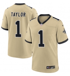 Men New Orleans Saints Alontae Taylor #1 Gold 2025 F U S E Alternate Vapor Limited Stitched Football Jersey