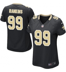 Nike Saints #99 Sheldon Rankins Black Team Color Womens Stitched NFL Elite Jersey Nike Saints #99 Sheldon Rankins Black Team Color Womens Stitched NFL Elite Jersey