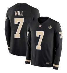 Limited Nike Black Youth Taysom Hill Jersey NFL 7 New Orleans Saints Therma Long Sleeve Limited Nike Black Youth Taysom Hill Jersey NFL 7 New Orleans Saints Therma Long Sleeve