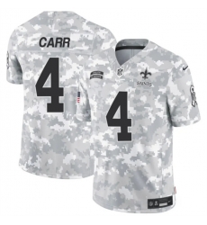 Youth New Orleans Saints 4 Derek Carr 2024 F U S E Arctic Camo Salute To Service Limited Stitched Football Jersey Youth New Orleans Saints 4 Derek Carr 2024 F U S E Arctic Camo Salute To Service Limited Stitched Football Jersey