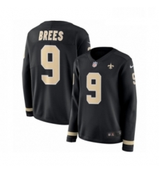 Youth Nike New Orleans Saints 9 Drew Brees Limited Black Therma Long Sleeve NFL Jersey Youth Nike New Orleans Saints 9 Drew Brees Limited Black Therma Long Sleeve NFL Jersey