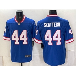 Men New York Giants 44 Cam Skattebo Royal Vapor Untouchable Classic Retired Player Stitched Jersey