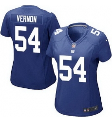 Nike Giants #54 Olivier Vernon Royal Blue Team Color Women's Stitched NFL Elite Jersey Nike Giants #54 Olivier Vernon Royal Blue Team Color Women's Stitched NFL Elite Jersey