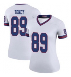 Women Nike New York Giants 89 Kadarius Toney White Rush Stitched NFL Jersey Women Nike New York Giants 89 Kadarius Toney White Rush Stitched NFL Jersey
