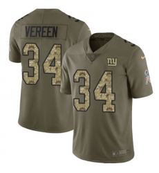 Youth Nike Giants #34 Shane Vereen Olive Camo Stitched NFL Limited 2017 Salute to Service Jersey Youth Nike Giants #34 Shane Vereen Olive Camo Stitched NFL Limited 2017 Salute to Service Jersey