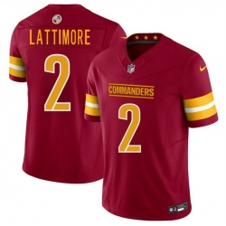 Men Washington Commanders 2 Marshon Lattimore Burgundy 2025 F U S E  Vapor Limited Stitched Football Jersey