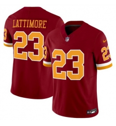 Men Washington Commanders 23 Marshon Lattimore Burgundy 2025 F U S E  Throwback Limited Stitched Football Jersey
