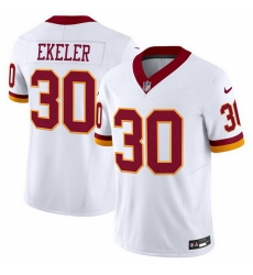 Men Washington Commanders 30 Austin Ekeler White 2025 F U S E  Throwback Vapor Limited Stitched Football Jersey