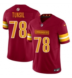 Men Washington Commanders 78 Laremy Tunsil Burgundy 2025 F U S E  Vapor Limited Stitched Football Jersey