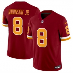 Men Washington Commanders 8 Brian Robinson Jr  Burgundy 2025 F U S E  Throwback Limited Stitched Football Jersey