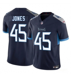 Men Tennessee Titans 45 Dre 27Mont Jones Navy 2025 F U S E  Vapor Limited Stitched Football Jersey