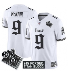 Men Tennessee Titans 9 Steve McNair White F U S E Titan Gothic Shadows Drop Vapor Limited Stitched Football Jersey