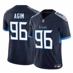 Men Tennessee Titans 96 McTelvin Agim Navy 2025 F U S E  Vapor Limited Stitched Football Jersey