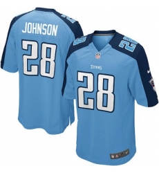 Youth Nike Tennessee Titans 28# Chris Johnson Game LT Blue Color Jersey Youth Nike Tennessee Titans 28# Chris Johnson Game LT Blue Color Jersey