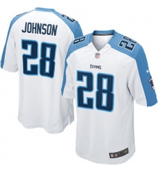 Youth Nike Tennessee Titans 28# Chris Johnson Game White Jersey Youth Nike Tennessee Titans 28# Chris Johnson Game White Jersey