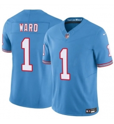 Youth Tennessee Titans 1 Cameron Ward Blue 2025 Draft F U S E Throwback Vapor Limited Stitched Football Jersey Youth Tennessee Titans 1 Cameron Ward Blue 2025 Draft F U S E Throwback Vapor Limited Stitched Football Jersey
