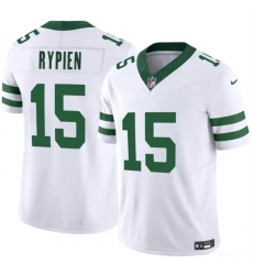 Men New York Jets 15 Brett Rypien 2023 F U S E White Throwback Vapor Untouchable Limited Stitched Jersey Men New York Jets 15 Brett Rypien 2023 F U S E White Throwback Vapor Untouchable Limited Stitched Jersey