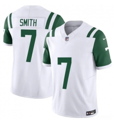 Men New York Jets  7 Geno Smith White 2025 F U S E  Classic Alternate Vapor Untouchable Limited Stitched Jersey