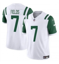 Men New York Jets 7 Justin Fields White 2025 F U S E  Classic Alternate Vapor Untouchable Limited Stitched Jersey