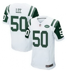 Nike Jets #50 Darron Lee White Mens Stitched NFL Elite Jersey Nike Jets #50 Darron Lee White Mens Stitched NFL Elite Jersey