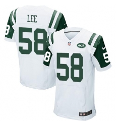 Nike Jets #58 Darron Lee White Mens Stitched NFL Elite Jersey Nike Jets #58 Darron Lee White Mens Stitched NFL Elite Jersey