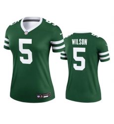 Women New York Jets 5 Garrett Wilson Green 2024 Stitched Football Jersey Women New York Jets 5 Garrett Wilson Green 2024 Stitched Football Jersey