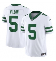 Youth New York Jets 5 Garrett Wilson White 2024 F U S E Vapor Limited Stitched Jersey Youth New York Jets 5 Garrett Wilson White 2024 F U S E Vapor Limited Stitched Jersey