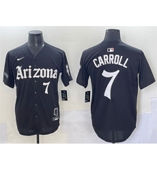 Men Arizona Diamondbacks 7 Corbin Carroll Black  27Gothic Desert Fang Edition 27 Vapor Premier Limited Stitched Baseball Jersey
