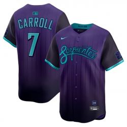 Men Arizona Diamondbacks 7 Corbin Carroll Purple 2025 City Connect Limited Stitched Baseball Jersey