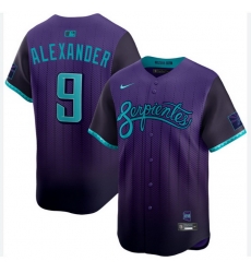 Men Arizona Diamondbacks Purple #9 Blaze Alexander 2025 City Connect Limited Stitched Baseball Jersey