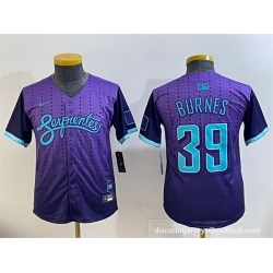 Youth Arizona Diamondbacks 39 Corbin Burnes Purple 2025 City Connect Limited Stitched Baseball Jersey