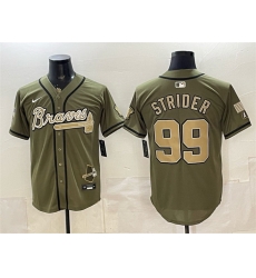 Men Atlanta Braves 99 Spencer Strider Olive 2026 Armed Forces Day Stitched Baseball Jersey Men Atlanta Braves 99 Spencer Strider Olive 2026 Armed Forces Day Stitched Baseball Jersey