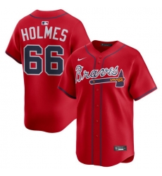 Men Atlanta Braves Nike Alternate Limited Jersey Red Holmes Grant 66 Men Atlanta Braves Nike Alternate Limited Jersey Red Holmes Grant 66