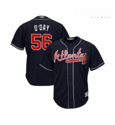 Mens Atlanta Braves 56 Darren O Day Replica Blue Alternate Road Cool Base Baseball Jersey 