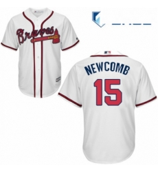 Youth Majestic Atlanta Braves 15 Sean Newcomb Replica White Home Cool Base MLB Jersey Youth Majestic Atlanta Braves 15 Sean Newcomb Replica White Home Cool Base MLB Jersey