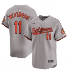 Men Baltimore Orioles 11 Jordan Westburg Grey 2025 Limited Cool Base Stitched Baseball Jersey