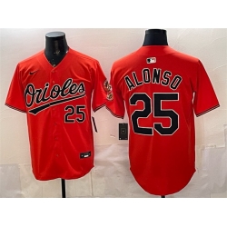 Men Baltimore Orioles 25 Pete Alonso Orange 2025 Limited Stitched Baseball Jersey