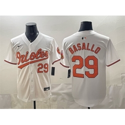 Men Baltimore Orioles 29 Samuel Basallo White 2025 Limited Stitched Baseball Jersey