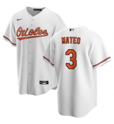 Men Baltimore Orioles 3 Jorge Mateo White Cool Base Stitched Jersey Men Baltimore Orioles 3 Jorge Mateo White Cool Base Stitched Jersey